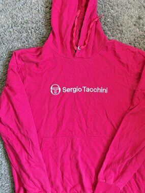 Sergio Tacchini Pink Pullover Hoodie Men's L
